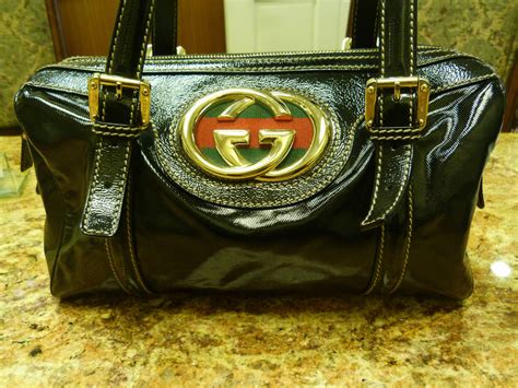 black gucci purse big|authentic black Gucci purse.